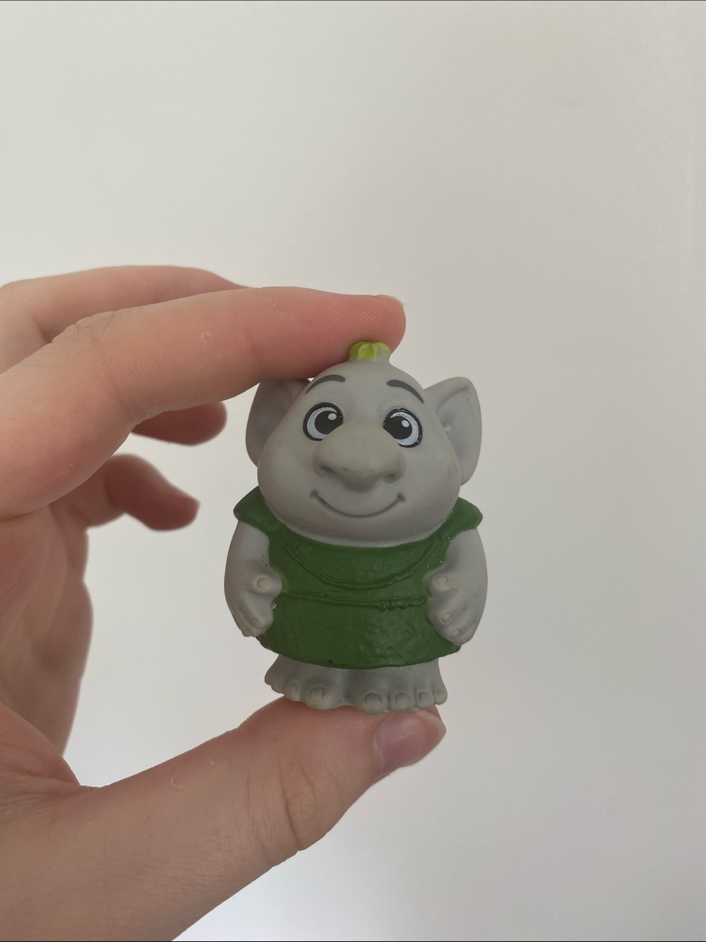 Grey Troll Figure with Green Outfit - Kids Action Toy